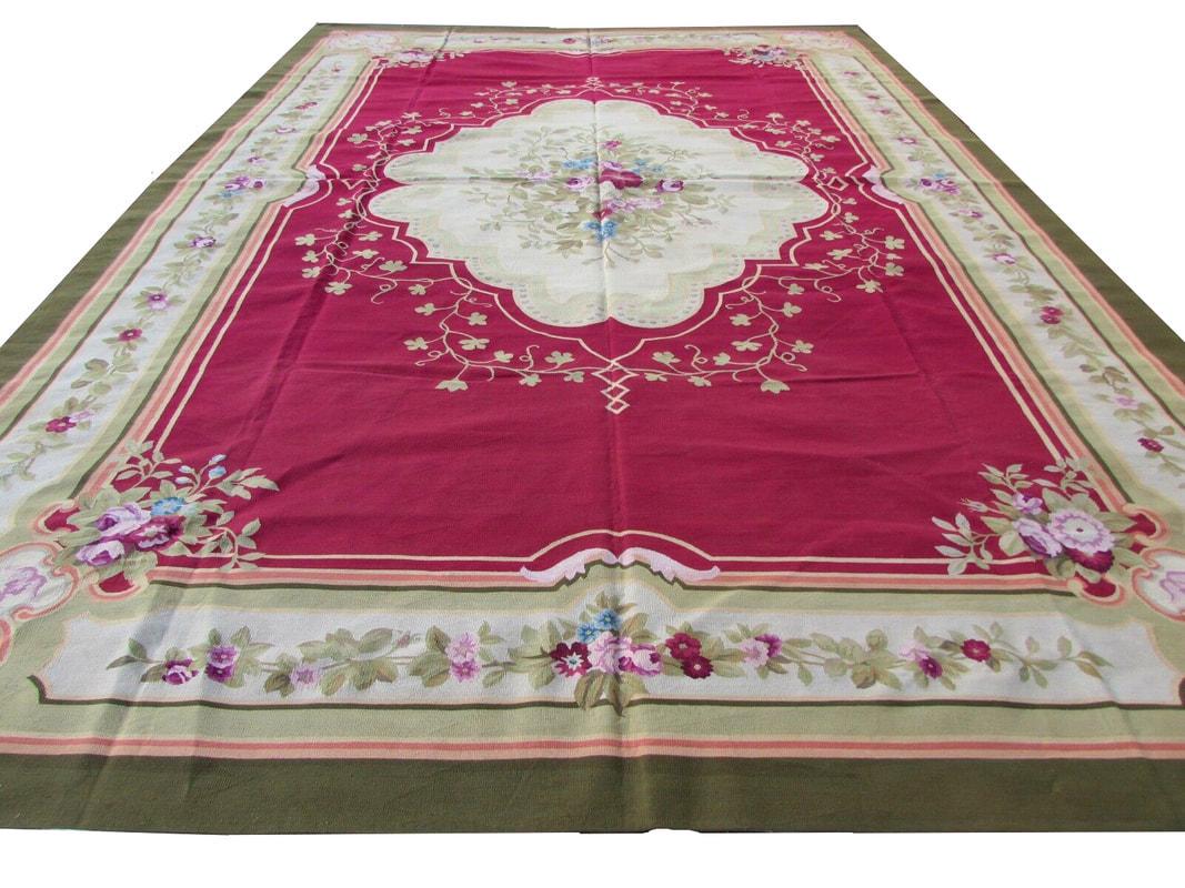 Handmade vintage French Aubusson rug 11.6 (1 of 1)