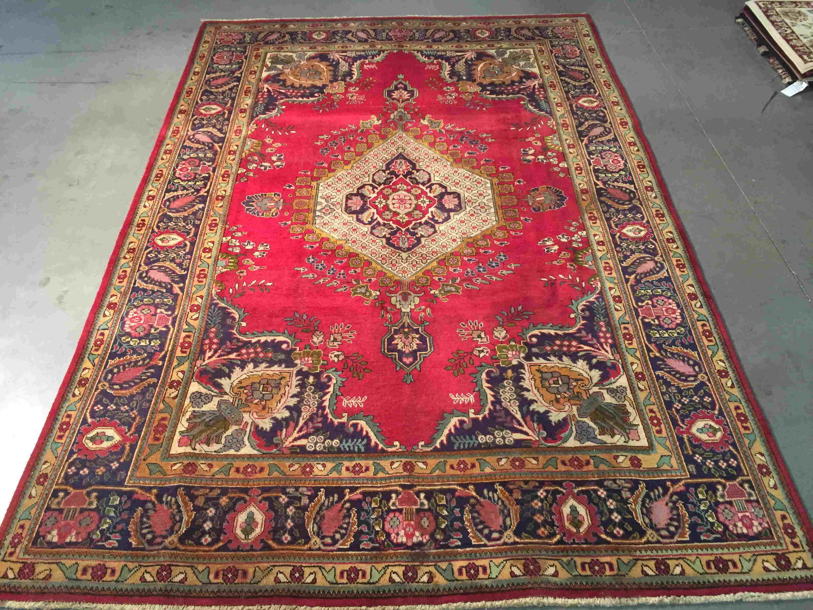 VINTAGE PERSIAN TABRIZ RUG 6.8x9.8 (1 of 8)
