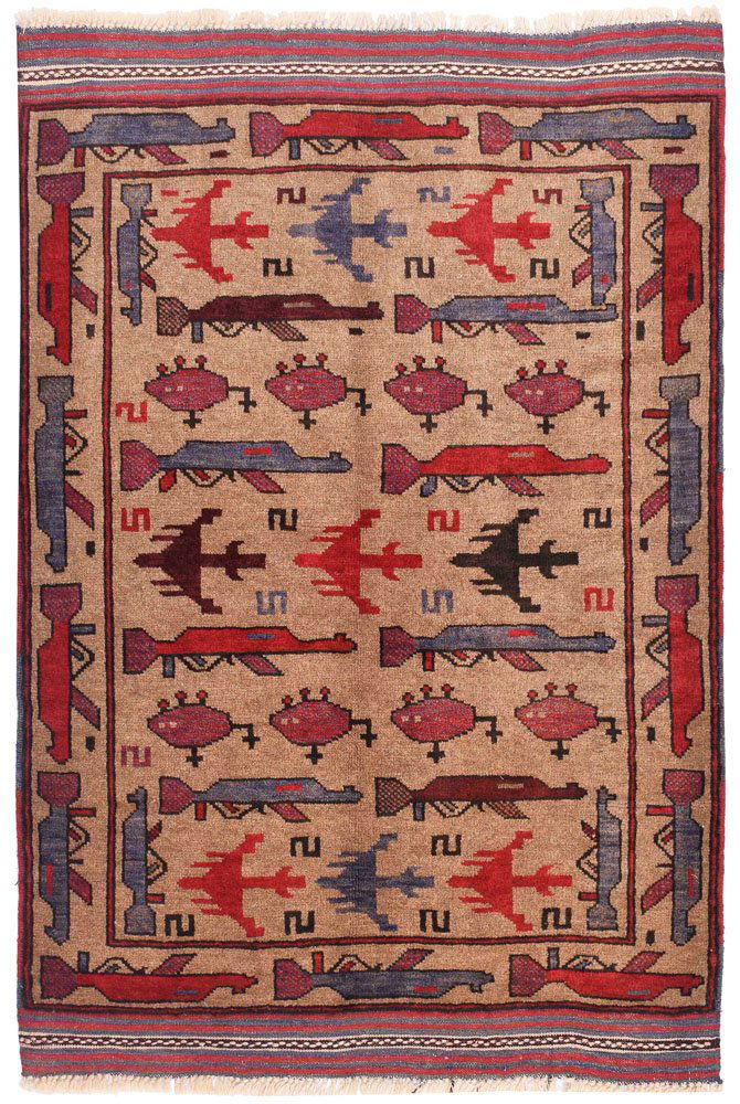 Afghan War Rug 51x35" (1 of 1)