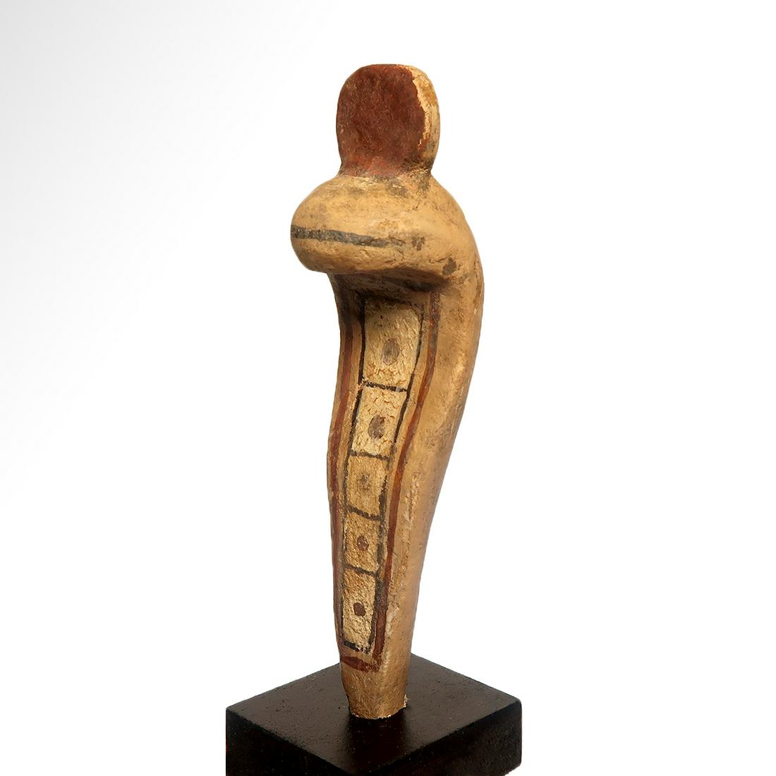 Egyptian Polychrome Painted Wood Uraeus, c. 600 B.C. (1 of 6)
