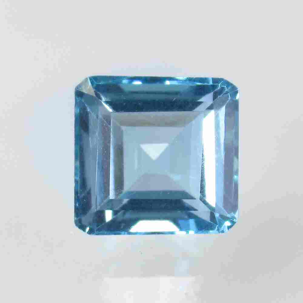11.98 Ct Natural Blue Topaz Square Octagon Cut (1 of 2)