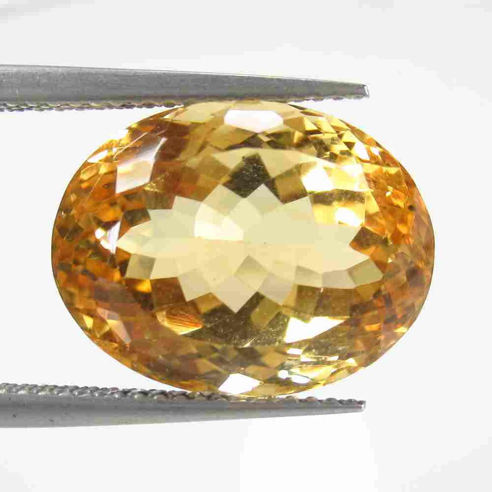 15.61 Ct Natural Yellow Citrine Oval Cut (1 of 2)