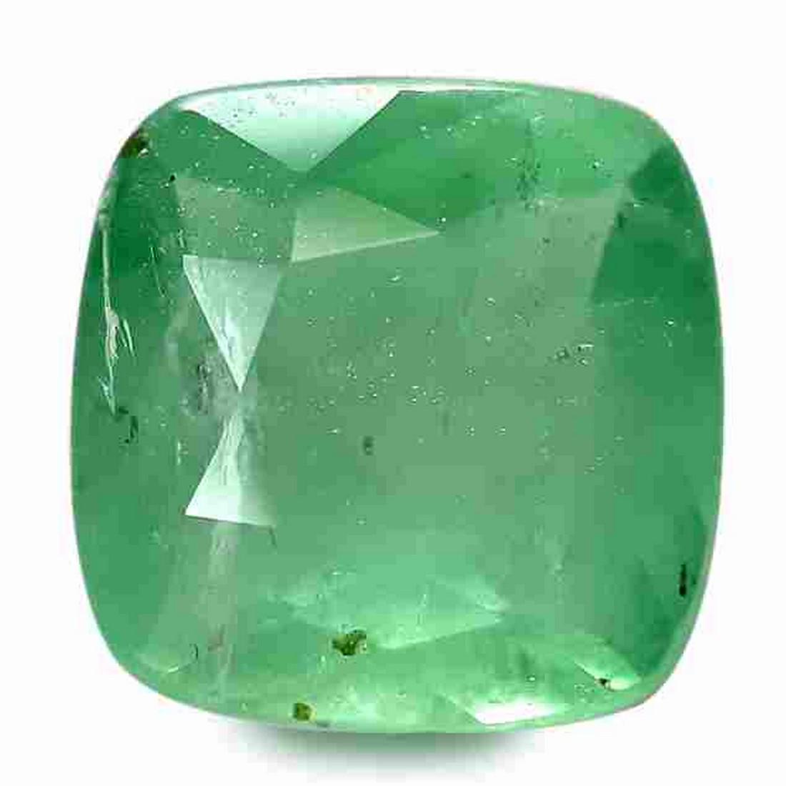 1.35 Cts Natural Emerald Cushion Shape Good Luster (1 of 1)