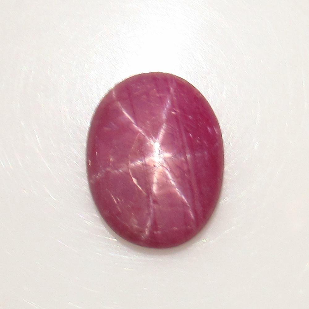 6.40 Ct Natural Six Line Red Star Ruby Oval Cab (1 of 2)
