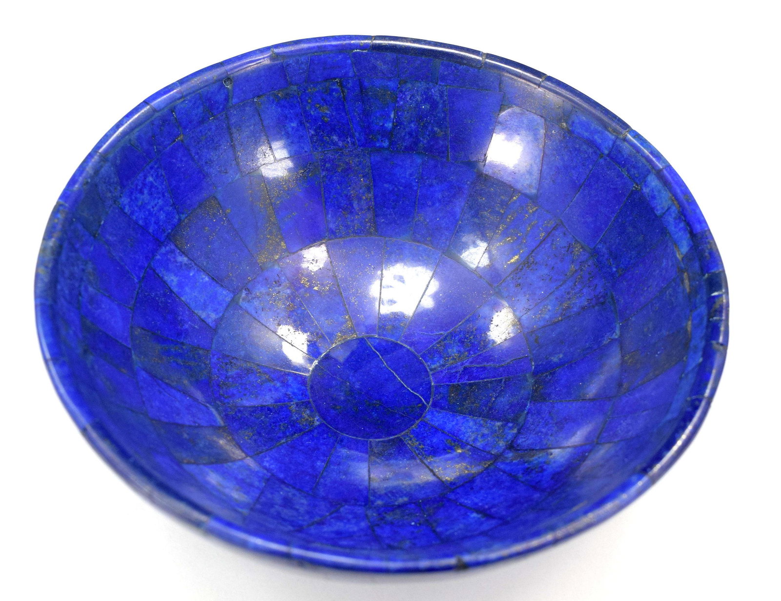 Hand crafted, stunning Royal Blue Lapis Lazuli gemstone: Materials handcrafted bowl, jade more Description Description : This stunning Lapis Lazuli Gemstone Bowl has an attractive royal blue color with inclusions of golden pyrite. It is a very striking piec