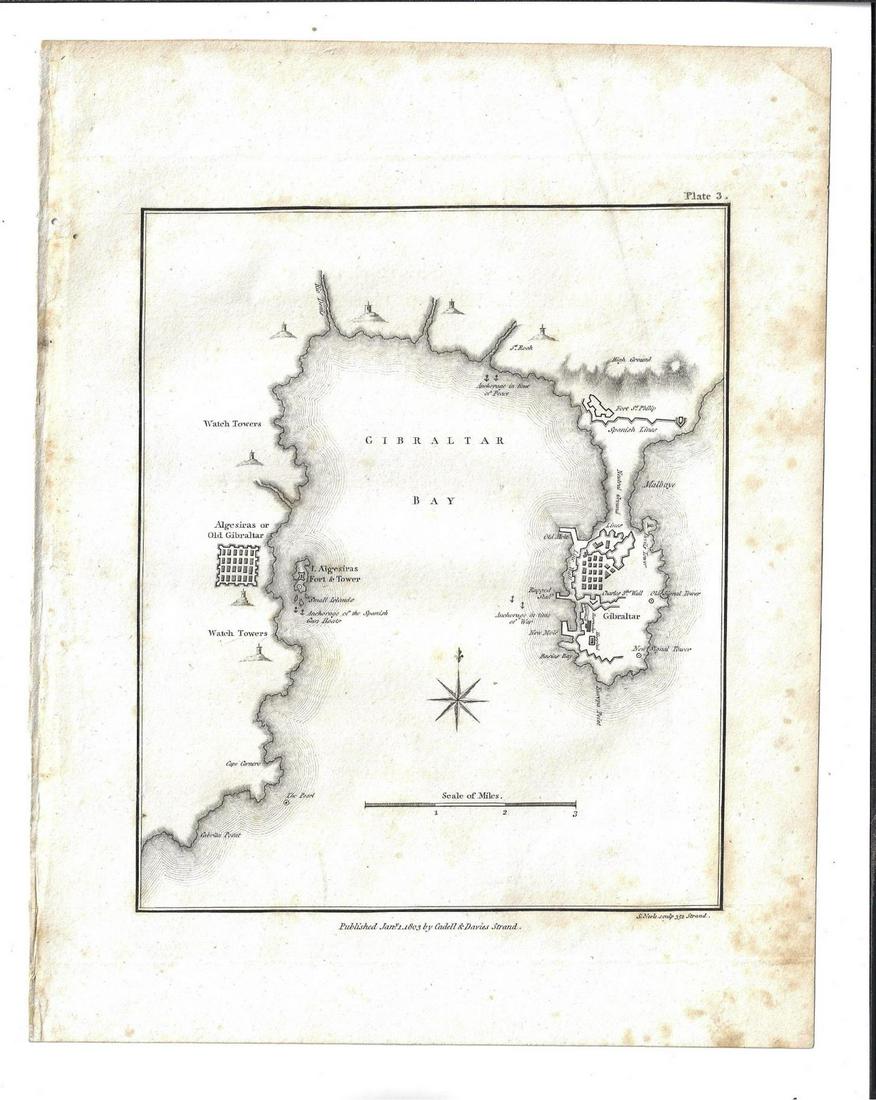 1803 Two Maps Alexandria Gibraltar (1 of 2)