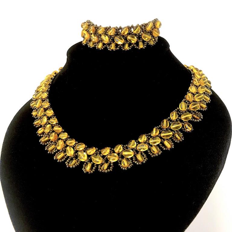 Outstanding Amber Bracelet and Necklace set made from (1 of 9)