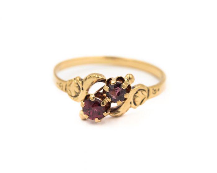 Victorian Yellow Gold and Ruby Ring (1 of 8)