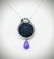 Necklace & Snake Pendant w Nuumite, Pink Amethyst, CZs - 3