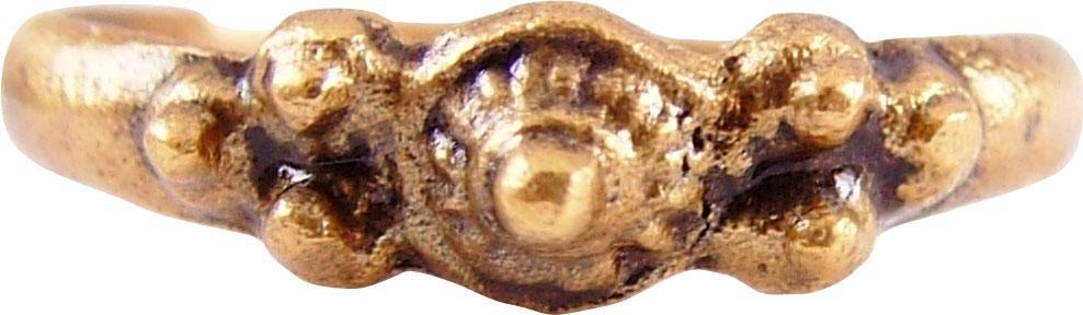 FINE EUROPEAN BETROTHAL RING 16TH-17th CENT JEWELRY: During the Renaissance, the act of committing to marriage took place as a formal ceremony with vows, considered sacred and unbreakable exchanged. A ring was given by the man to the woman to bind the p