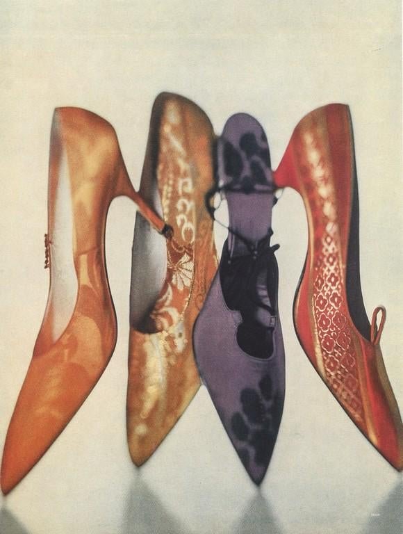 Irving Penn- Four Shoes, New York, 1959: Artist: Irving Penn Title: Four Shoes, New York, 1959 Medium: Photo Litho, 1986, USA Dimensions: 7.4x9.85" Additional Information: Heat Wax Mounted on 11x14" Conservation Board. Irving Penn (1917-2009