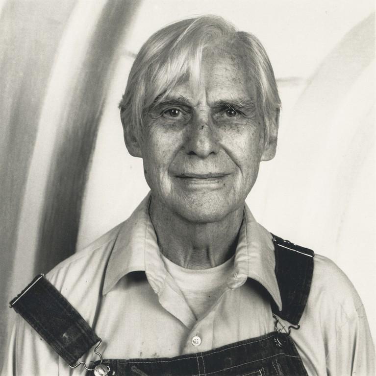 Robert Mapplethorpe- Willem de Kooning (Artist), 1986: Artist: Robert Mapplethorpe Title: Willem de Kooning, 1986 Medium: Duotone Photo Litho, 1992, Italy Dimensions: 6.85x6.85" Additional Information: Heat Wax Mounted on 8.5x11" Conservation Board. Rober