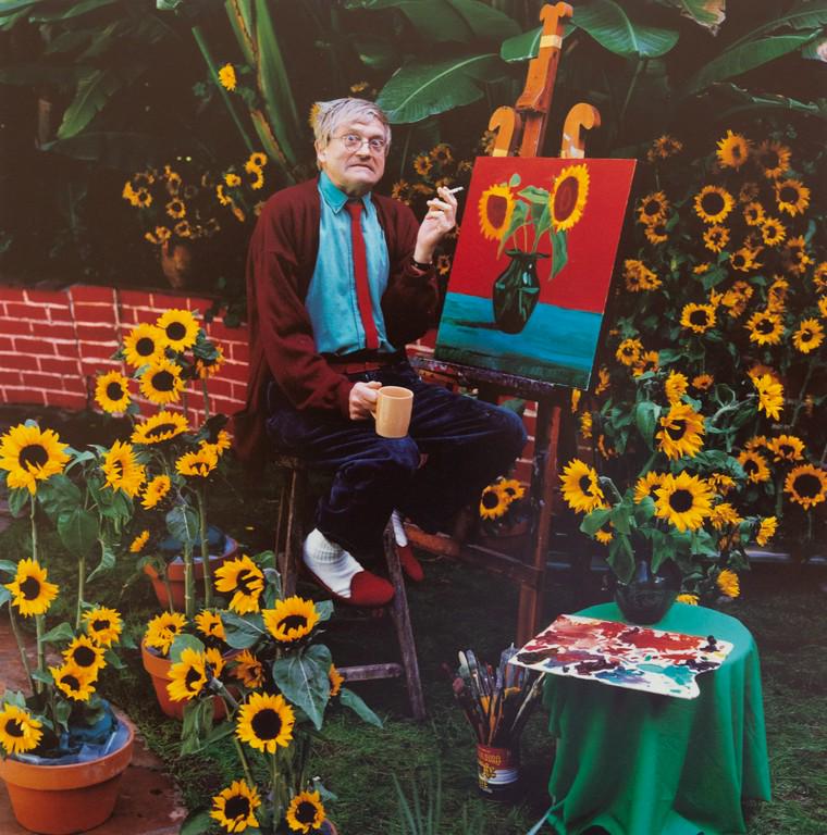 Helmut Newton- David Hockney, Vanity Fair, Los Angeles (1 of 1)