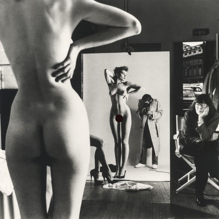 Helmut Newton- Self-Portrait with Wife, Models, Paris (1 of 2)