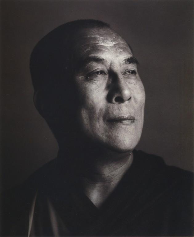 Herb Ritts- Dalai Lama, 1987: Artist: Herb Ritts Title: Dalai Lama, 1987 Medium: Photo Litho, 1989, Japan Dimensions: 6.85x8.35" Additional Information: Heat Wax Mounted on 11x14" Conservation Board. Herb Ritts (1952-2002) was an 