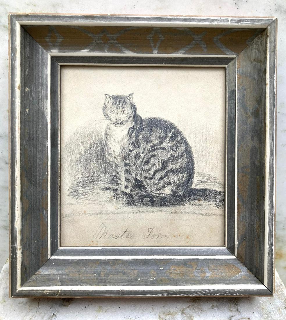 1800’s tabby cat original drawing (1 of 2)
