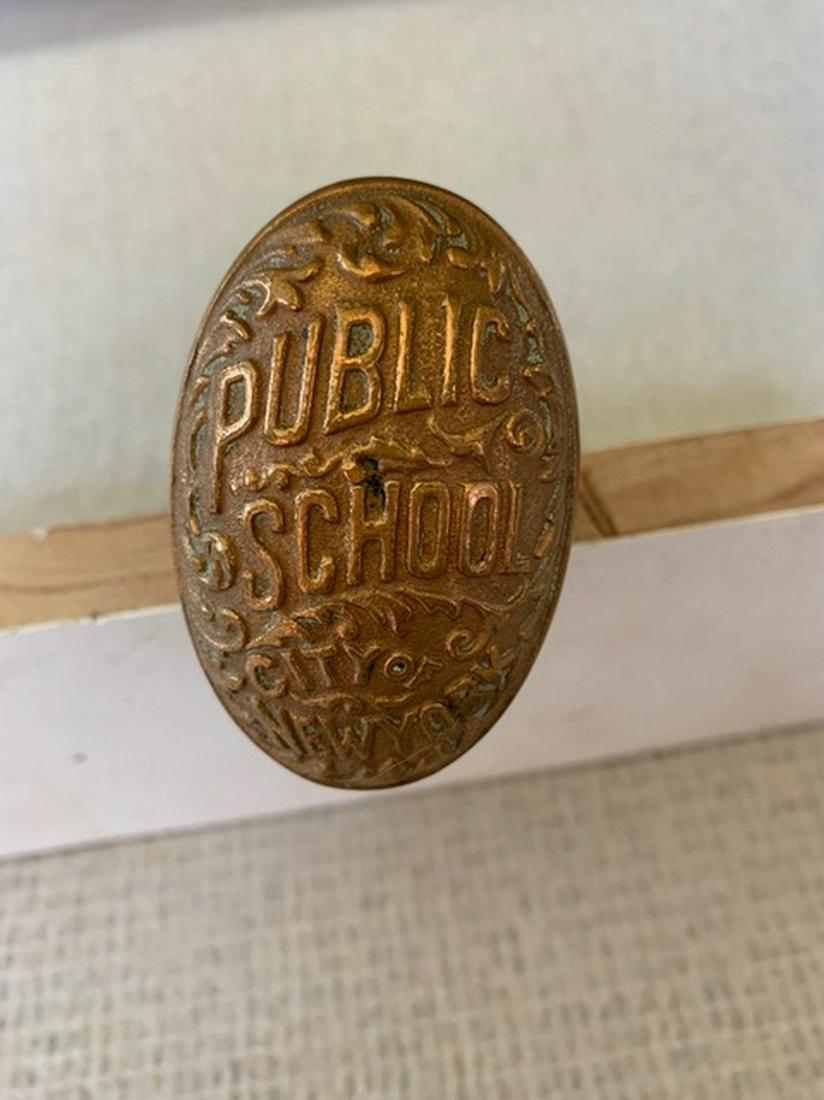 Antique Bronze “Public School City of New York Door (1 of 4)