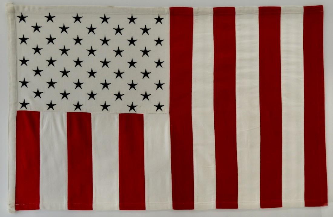 Red, White & Blue Flag Heavy: Title: RED, WHITE & BLUE FLAG HEAVY Dimensions: COTTON 2’X3’ Shipping: Domestic: Flat-rate of $10.00 to anywhere within the contiguous U.S. International: Foreign shipping rates are determined by 