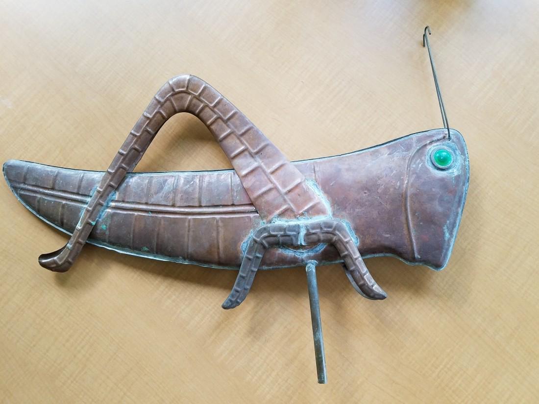 Copper Grasshopper Weathervane (1 of 3)