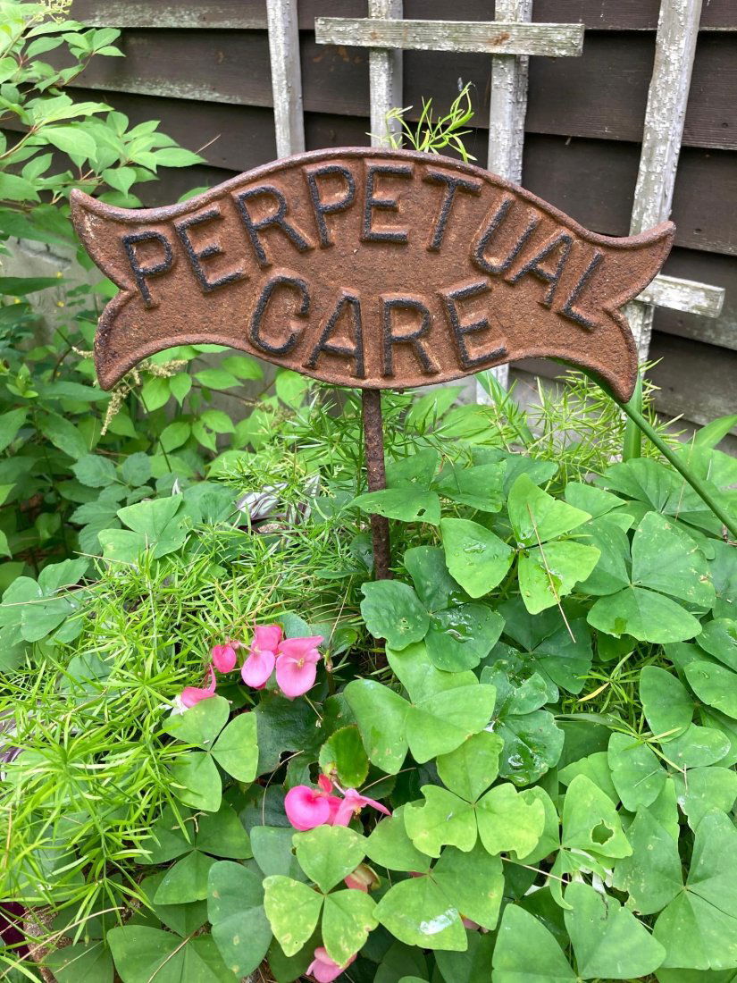 Cast iron Perpetual Care sign (1 of 5)