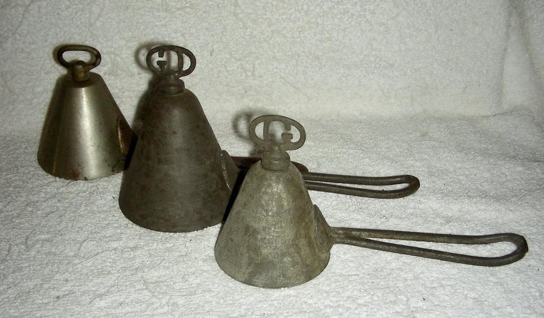 3 Graduated Conical Metal Ice Cream Scoops (1 of 3)