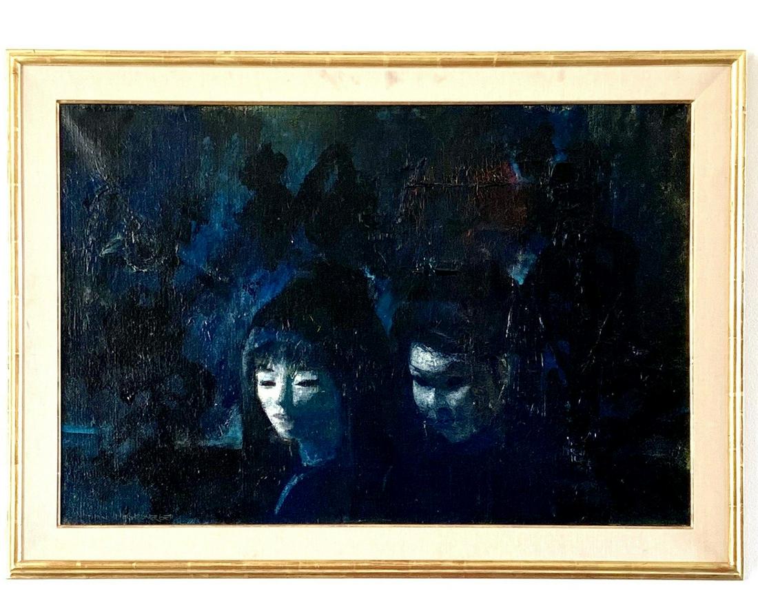 Rare Original Nathan Wasserberger Oil Panting On Canvas: RARE Original Nathan Wasserberger Oil On Canvas Painting Signed Dimensions: With Frame Dimensions 30"x42" Dimensions: Without Frame Dimensions 24"x36" In contrast to much of his lighter and colorful p