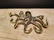 Brass Octopus Wall Key Hook Paperweight - 4