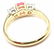 Authentic! Tiffany & Co 18k Gold Platinum Three Stone - 3