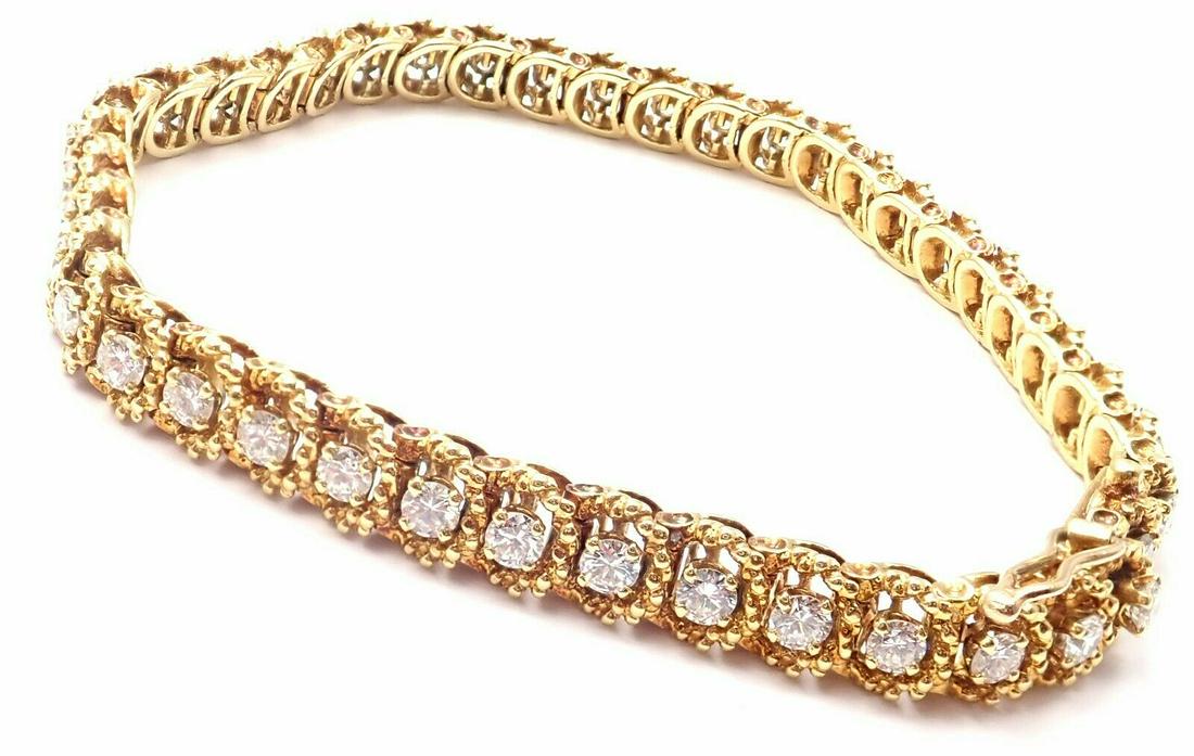 Rare! Authentic McTeigue 18K Yellow Gold Diamond Tennis: Rare! Authentic McTeigue 18K Yellow Gold Diamond Tennis Bracelet Rare! Authentic McTeigue 18K Yellow Gold Diamond Tennis Bracelet Product Description About This Piece: About McTeigue & McClelland: Emp