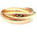 Rare! Cartier 18k Tricolor Gold Large Rolling Trinity - 6