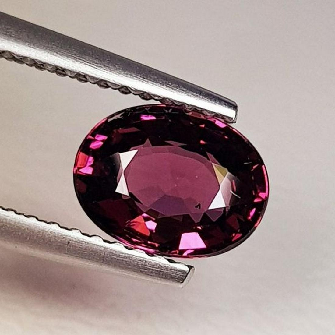 Natural Rhodolite Garnet Oval Cut 1.47 ct: No Reserve! Title: Natural Rhodolite Garnet Oval Cut 1.47 ct Color/Clarity: VVS - VS Gemstones: Gemstones Carat Weights: 1.47 Size/Dimensions: 7.65 x 5.95 x 3.60 Additional Information: Oval - Burma S