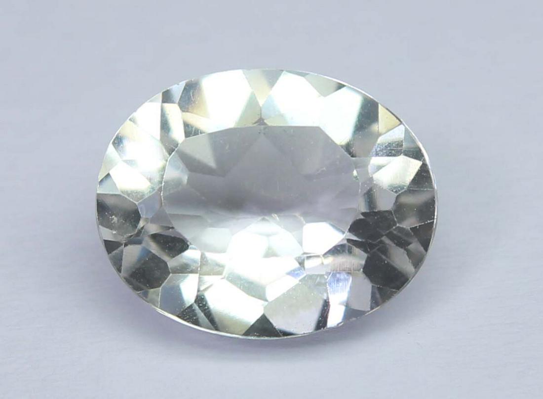 1.93 Cts Natural White beryl: No Reserve! Title: 1.93 Cts Natural White beryl Additional Info: Gemstone : Natural White berylOrigin : BrazilWeight : 1.93 caratsDimensions : 9.9x8x4.5 mmShape : Oval CutColor : ColorlessTreatment : 