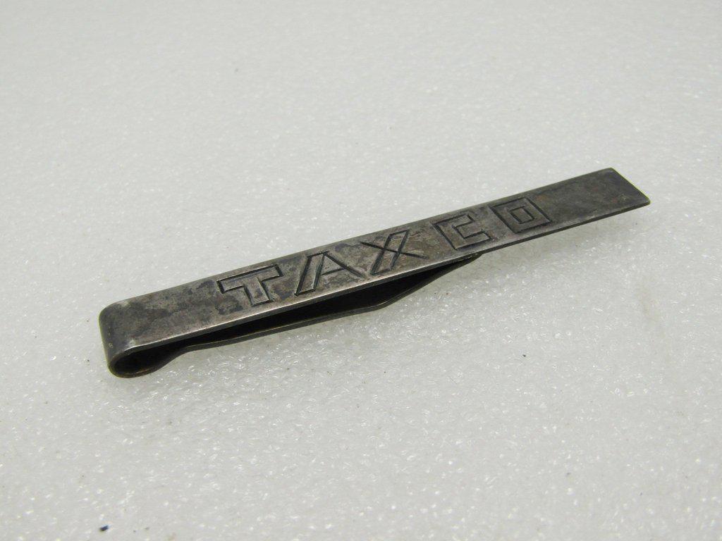 Vintage Sterling Silver Taxco Tie Bar by Damasco: Vintage Sterling Silver Modernist Tie Bar. Signed Sterling, engraved Taxco, and signed with a fancy G in the center of the stamp on back which is for Damasco Gallegos. Also signed sterling and Mexico