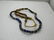African Trade Beaded Necklace, 26", on raffia, Slipover