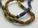 African Trade Beaded Necklace, 26", on raffia, Slipover - 3