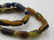 African Trade Beaded Necklace, 26", on raffia, Slipover - 4
