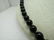22" Black Beaded Necklace, 10mm knotted between, Red - 4