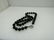 22" Black Beaded Necklace, 10mm knotted between, Red - 5