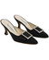 Manolo Blahnik Black Satin & Rhinestone Mules Unused