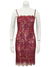 Anonymous Red Demi Couture Sheer Beaded Lace Mini - 3