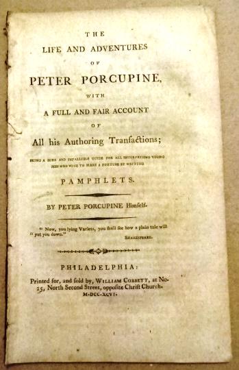 1796 Life and Adventures Peter Porcupine (1 of 3)