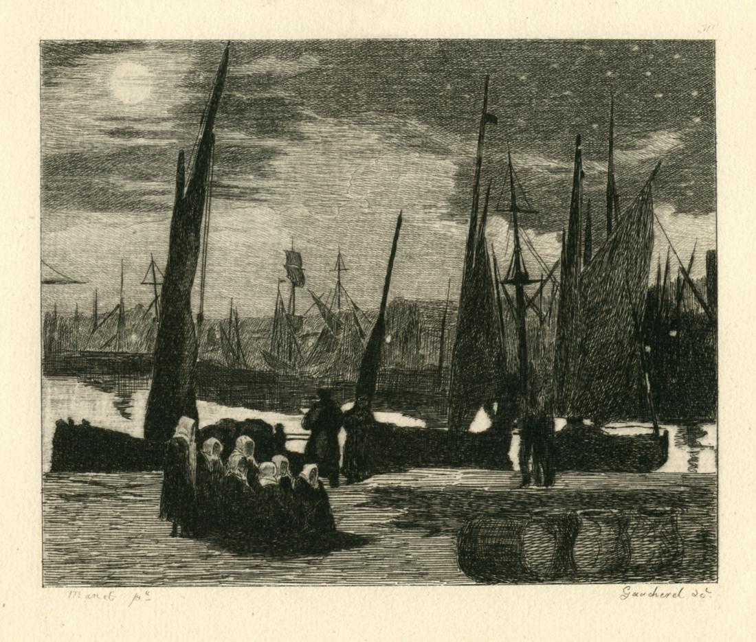 Edouard Manet etching "Clair de Lune sur Le Port de (1 of 1)