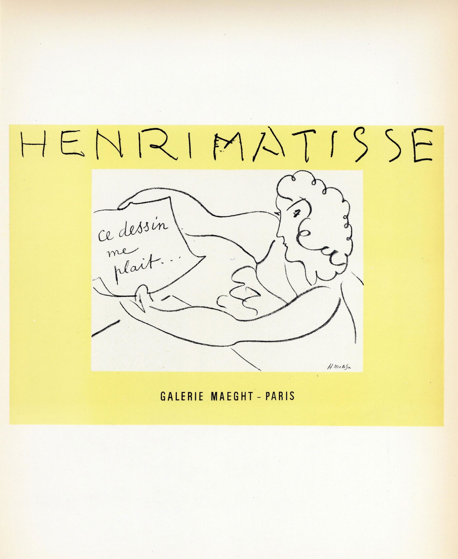 Henri Matisse lithograph poster "Exposition de Dessins" (1 of 1)