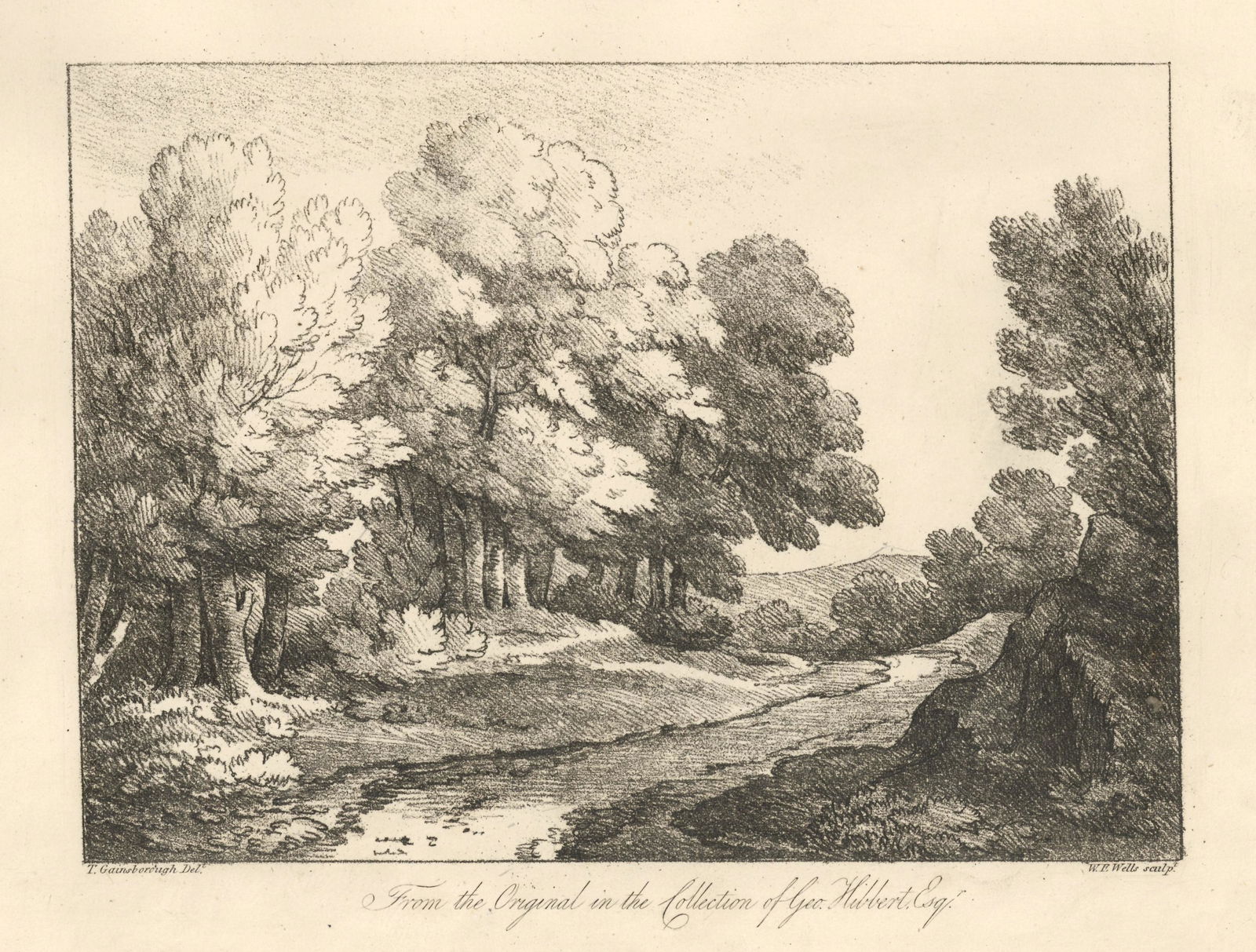 Thomas Gainsborough soft-ground etching, 1819 (1 of 1)