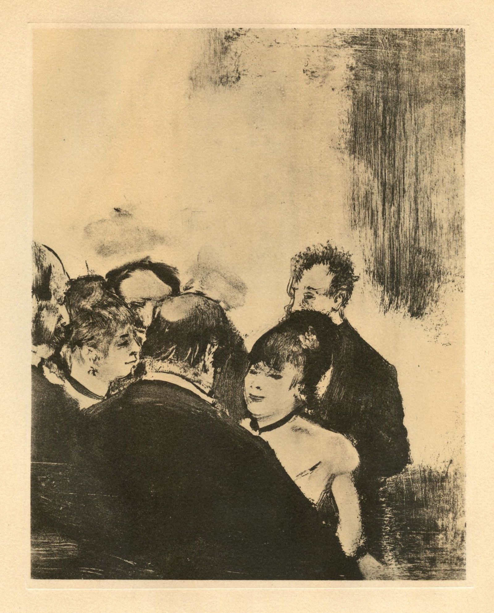 Edgar Degas monotype "Famille Cardinal" (1 of 1)