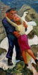 Oil painting Meeting young Repka Alexander Sergeevich