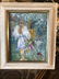 Oil on Canvas of a Young Girl in a Garden Signed