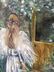 Oil on Canvas of a Young Girl in a Garden Signed - 2