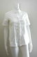 BALENCIAGA PARIS WHITE SHORT SLEEVE TOP BLOUSE SHIRT - 2