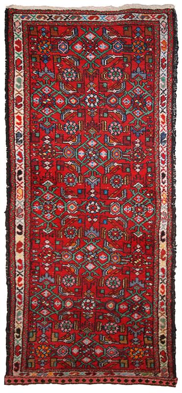 Handmade vintage Persian Hamadan runner 2.5' x 6.3' (1 of 1)